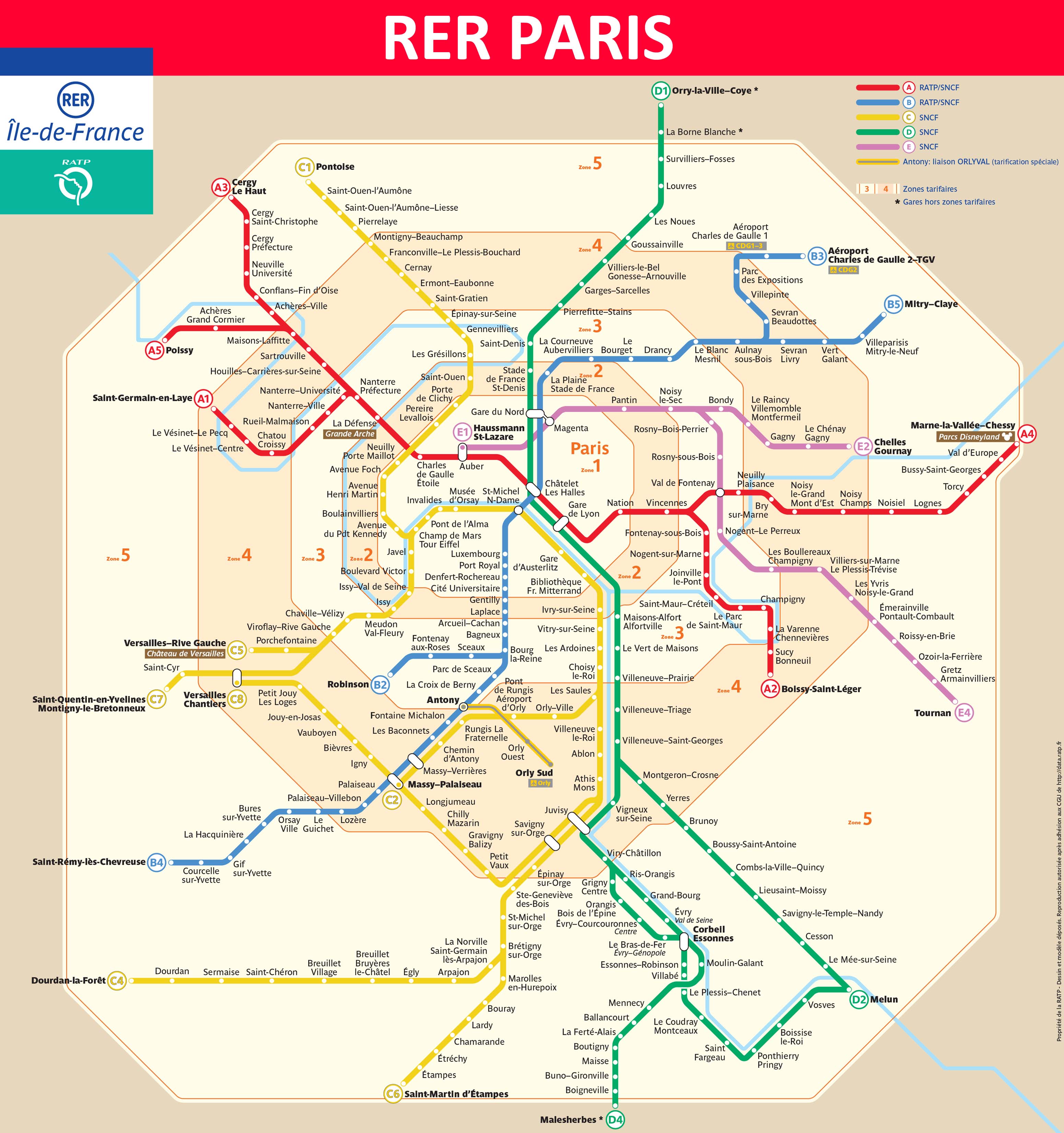 Plano Del Rer De Paris Mapa De Los Trenes De Par S Descubri Par S | The ...