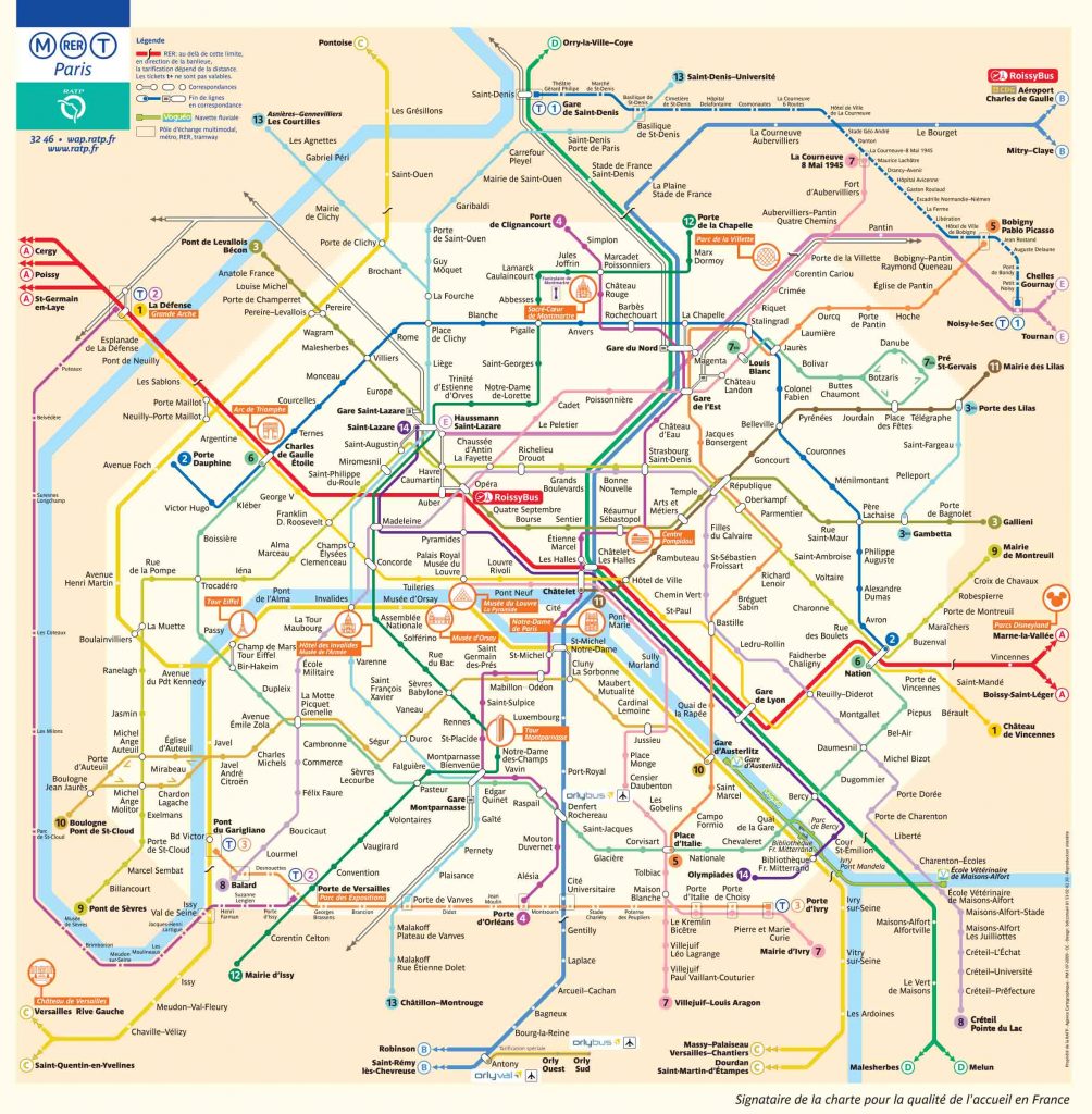 Mapa del metro de paris